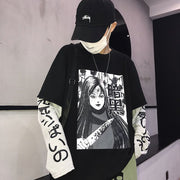 Dark manga Japanese text stamp