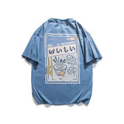 Anime Cartoon Print Off Shoulder Short-sleeved T-shirt