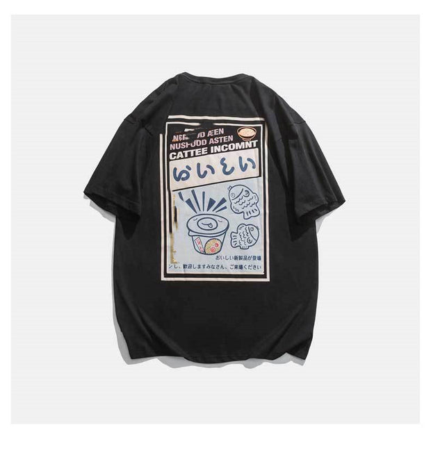 Anime Cartoon Print Off Shoulder Short-sleeved T-shirt