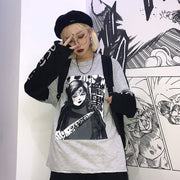 Dark manga Japanese text stamp