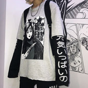 Dark manga Japanese text stamp