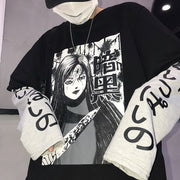 Dark manga Japanese text stamp