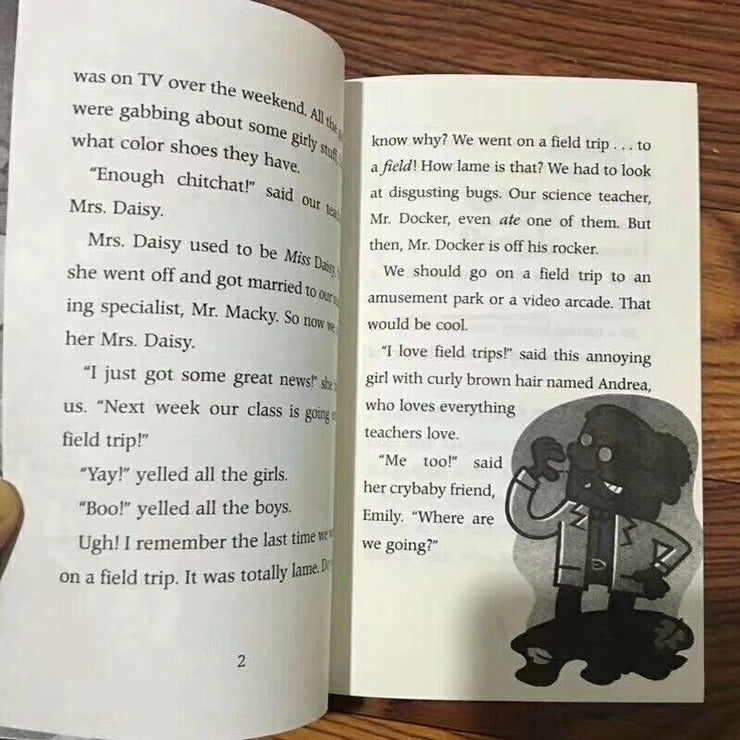 Random 3 Volume 18.8x12.9cm Picture Books Children Baby English Campus Theme Classics Manga Book Set