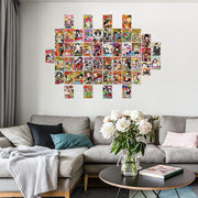 50Pcs Anime Magazine Poster Covers Aesthetic Wall Collage Kit Art Card Decoration for Manga Bright Color Dorm Bedroom Livingroom