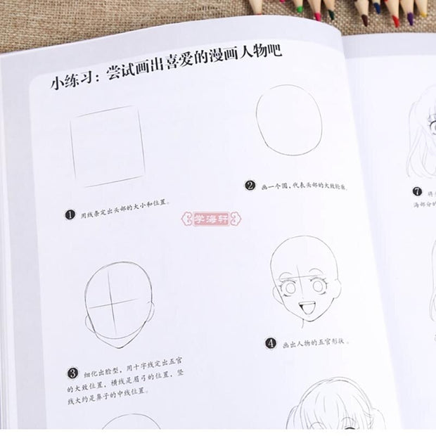 Drawing Book Manga Sketch Tutorial Comics Art Books Introduction for Kids Adults Line Drawing Basic Tutorial Libros Art