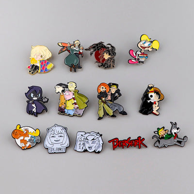 Anime Manga Enamel Pins Metal Brooch Jewelry Cartoon Badge for Women Men Lapel Pin Backpack Bags Badge Kids Anime