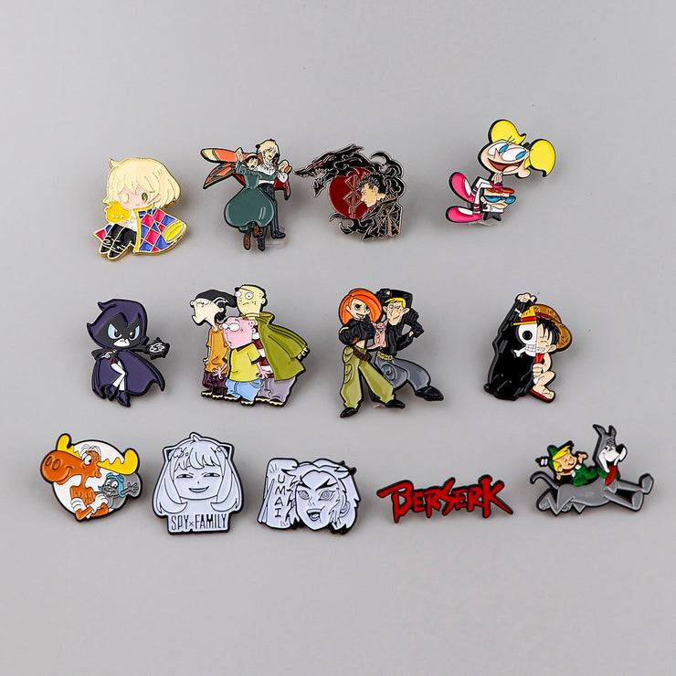 Anime Manga Enamel Pins Metal Brooch Jewelry Cartoon Badge for Women Men Lapel Pin Backpack Bags Badge Kids Anime