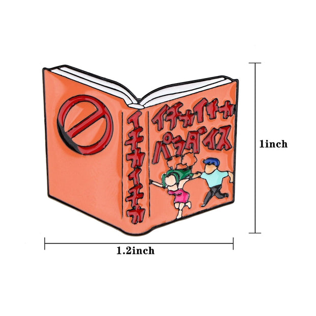 Japanese Manga Book Enamel Pin Anime Badge Decorative Clothes Badge Lapel Pins Brooch Jewelry Briefcase Backpack Accessories