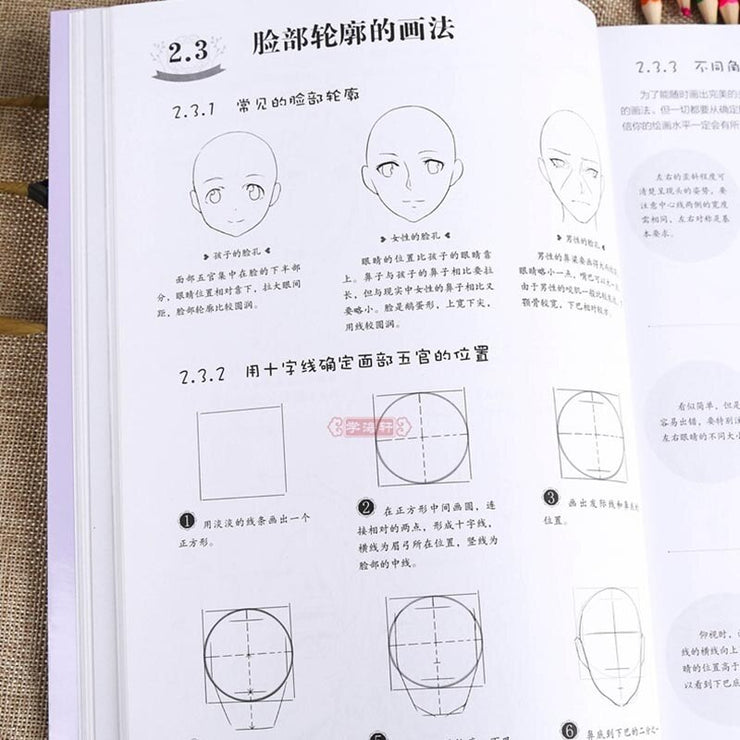 Drawing Book Manga Sketch Tutorial Comics Art Books Introduction for Kids Adults Line Drawing Basic Tutorial Libros Art