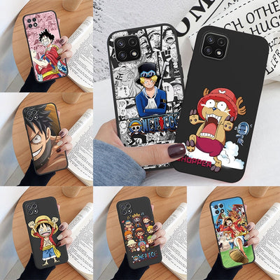 Case For Samsung Galaxy A22 4G A 22 A22S 5G Phone Cover One Piece Manga Luffy Zoro Back Cover Soft TPU Funda For Samsung A22 S