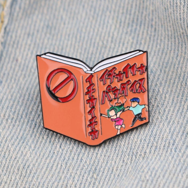 Japanese Manga Book Enamel Pin Anime Badge Decorative Clothes Badge Lapel Pins Brooch Jewelry Briefcase Backpack Accessories