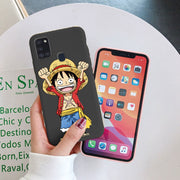 Case For Samsung Galaxy A21S Phone Cover One Piece Manga Luffy Zoro Back Cover Soft TPU Funda For Samsung A 21S Black Shell Bags