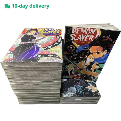23 Book Anime Demon Slayer Kimetsu No Vol 1-23 Yaiba Japan Youth Teens Fantasy Science Mystery Suspense Manga Comic Book English