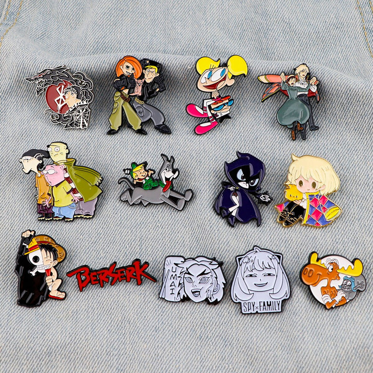 Anime Manga Enamel Pins Metal Brooch Jewelry Cartoon Badge for Women Men Lapel Pin Backpack Bags Badge Kids Anime