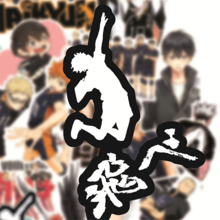 50PCS Kawaii Anime Haikyuu Stickers Pack Kpop Cute Aesthetic Stickers for Kids For Laptop Sticker Kids Toys Manga Car Book Packs