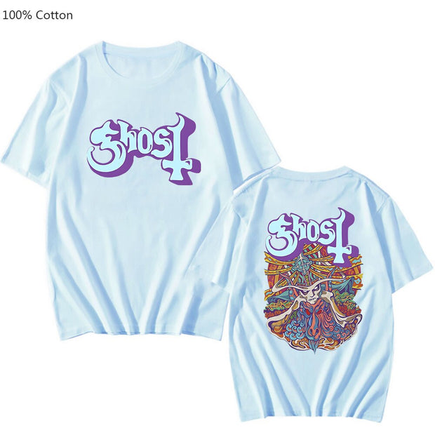 Ghost Band Tshirt Female/Male 100% Cotton T-shirt Fashion Manga Print Short Sleeve Regular Fit Prevalent Individualization Tops