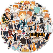 50PCS Kawaii Anime Haikyuu Stickers Pack Kpop Cute Aesthetic Stickers for Kids For Laptop Sticker Kids Toys Manga Car Book Packs