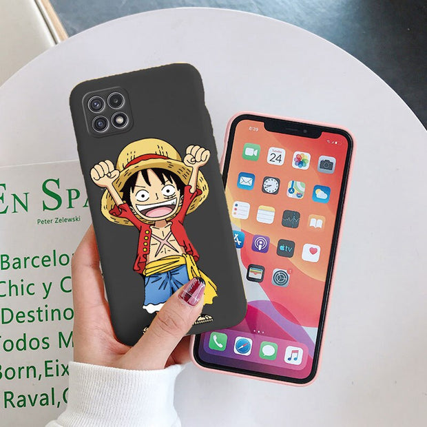 Case For Samsung Galaxy A22 4G A 22 A22S 5G Phone Cover One Piece Manga Luffy Zoro Back Cover Soft TPU Funda For Samsung A22 S