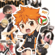 50PCS Kawaii Anime Haikyuu Stickers Pack Kpop Cute Aesthetic Stickers for Kids For Laptop Sticker Kids Toys Manga Car Book Packs