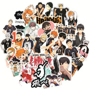 50PCS Kawaii Anime Haikyuu Stickers Pack Kpop Cute Aesthetic Stickers for Kids For Laptop Sticker Kids Toys Manga Car Book Packs