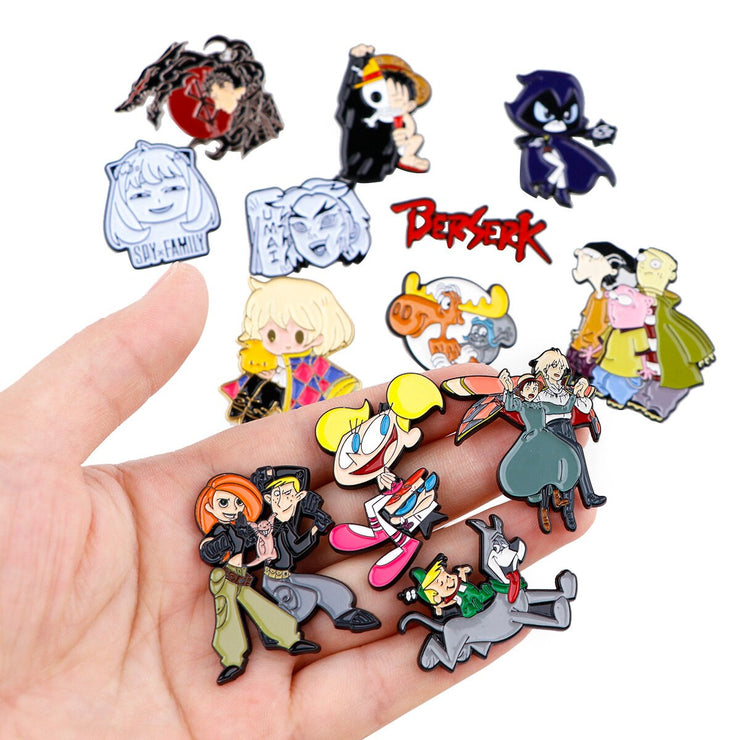 Anime Manga Enamel Pins Metal Brooch Jewelry Cartoon Badge for Women Men Lapel Pin Backpack Bags Badge Kids Anime