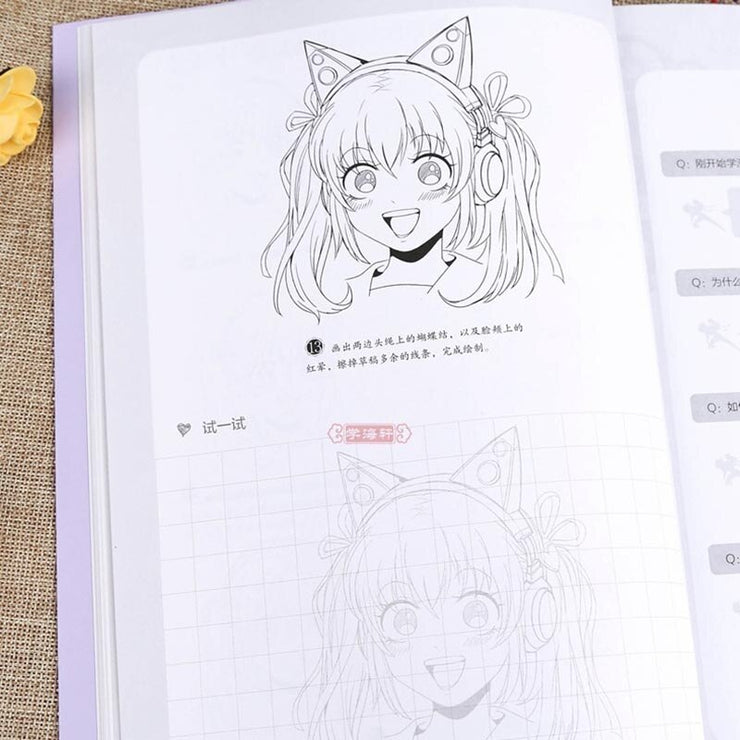 Drawing Book Manga Sketch Tutorial Comics Art Books Introduction for Kids Adults Line Drawing Basic Tutorial Libros Art