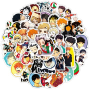 50PCS Kawaii Anime Haikyuu Stickers Pack Kpop Cute Aesthetic Stickers for Kids For Laptop Sticker Kids Toys Manga Car Book Packs