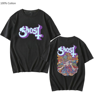 Ghost Band Tshirt Female/Male 100% Cotton T-shirt Fashion Manga Print Short Sleeve Regular Fit Prevalent Individualization Tops